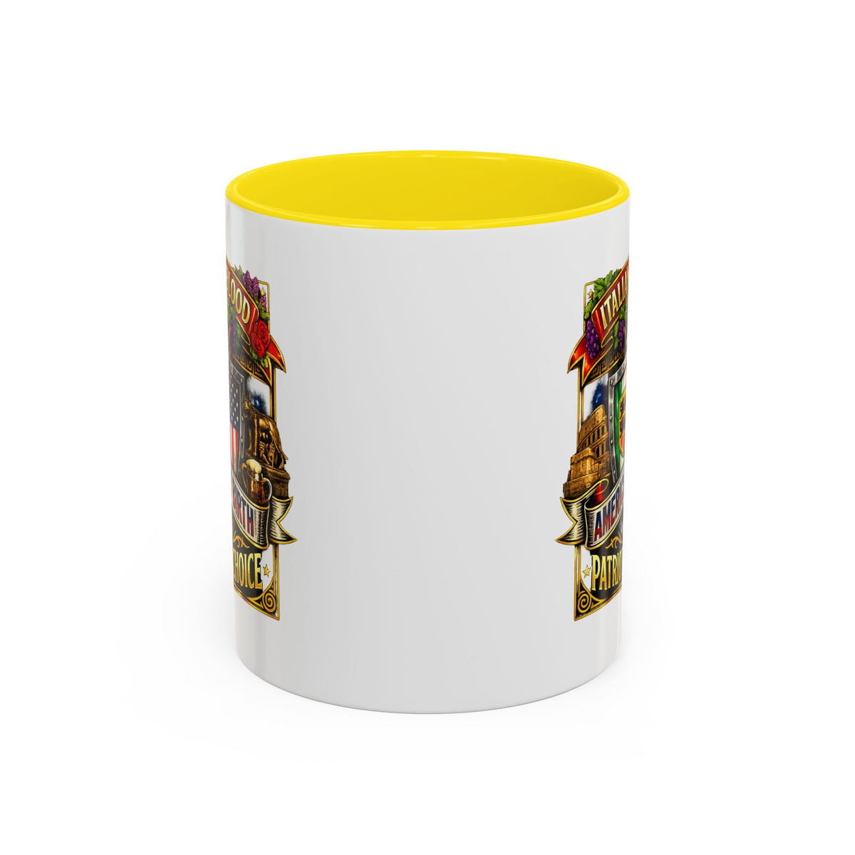 Italian by Blood American by Birth "Patriot by Choice" Accent Coffee Mug (11/15oz)