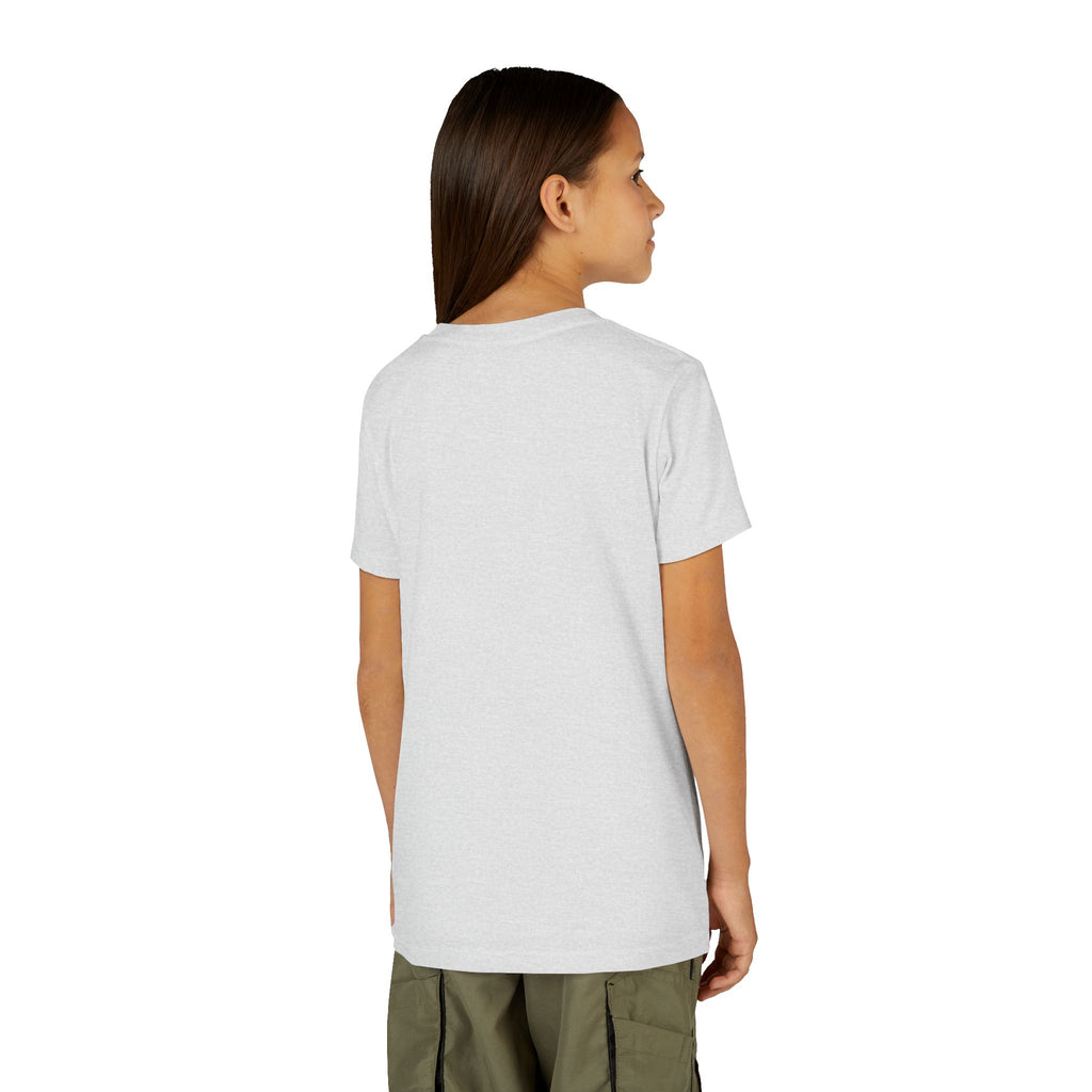 Youth Tee — Rodeo Cowgirl with Patriotic Barrel Graphic