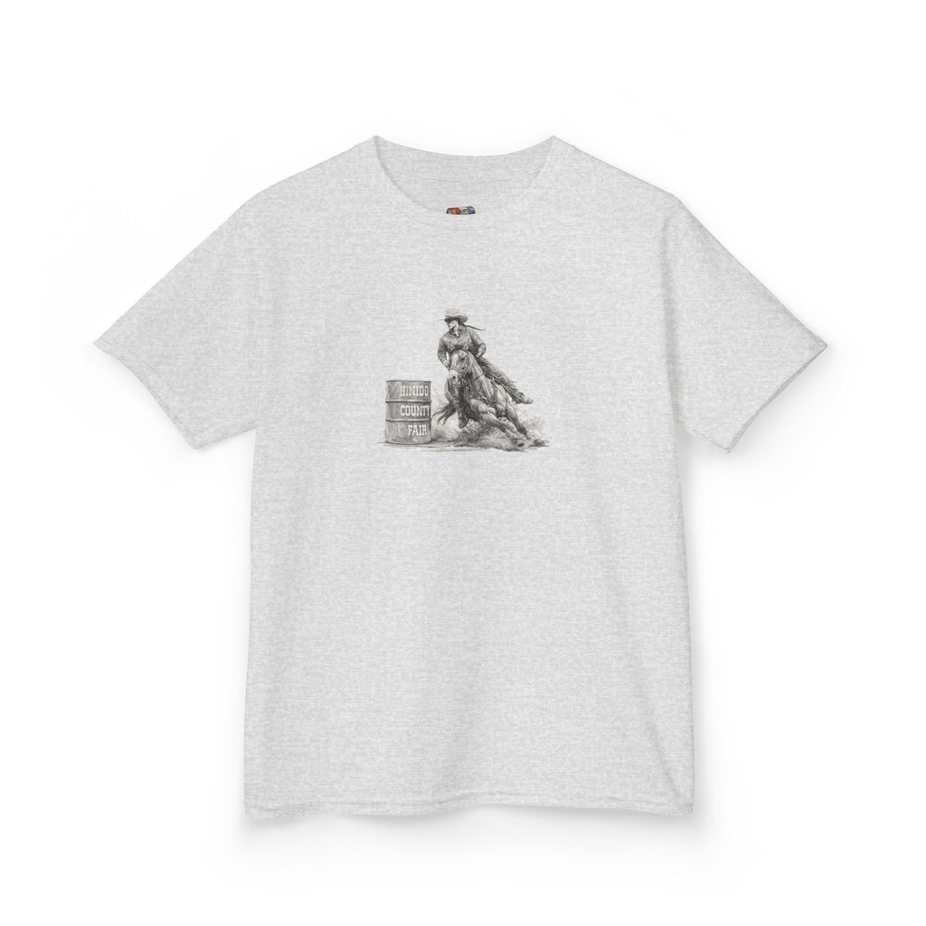 Kids T-Shirt — 'Always Keep Your Eye On the Next Barrel' Cowgirl Graphic