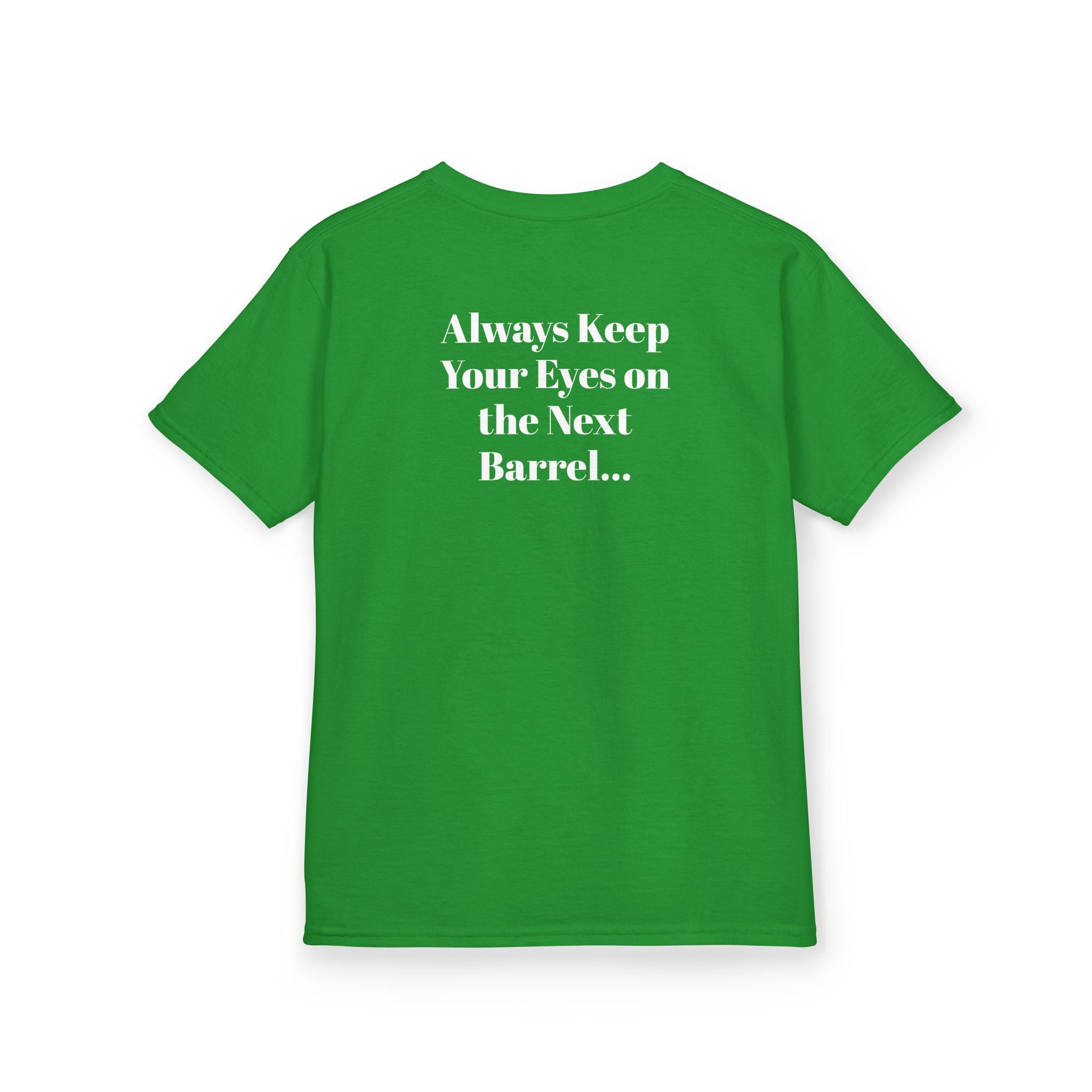 Kids T-Shirt — 'Always Keep Your Eye On the Next Barrel' Cowgirl Graphic