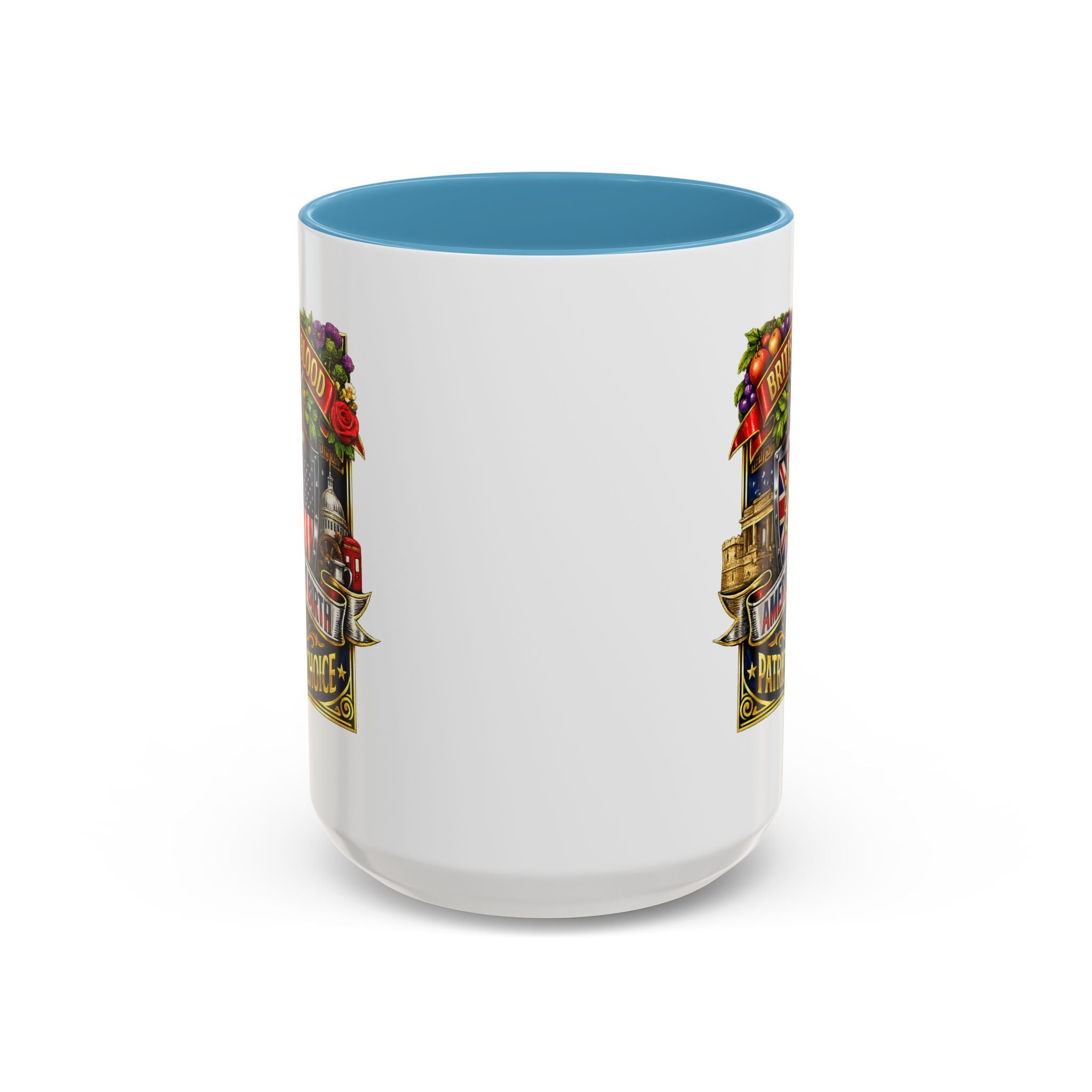 British Pride Coffee Mug — "British by Blood, American by Birth, Patriot by Choice" Patriotic Ceramic Mug