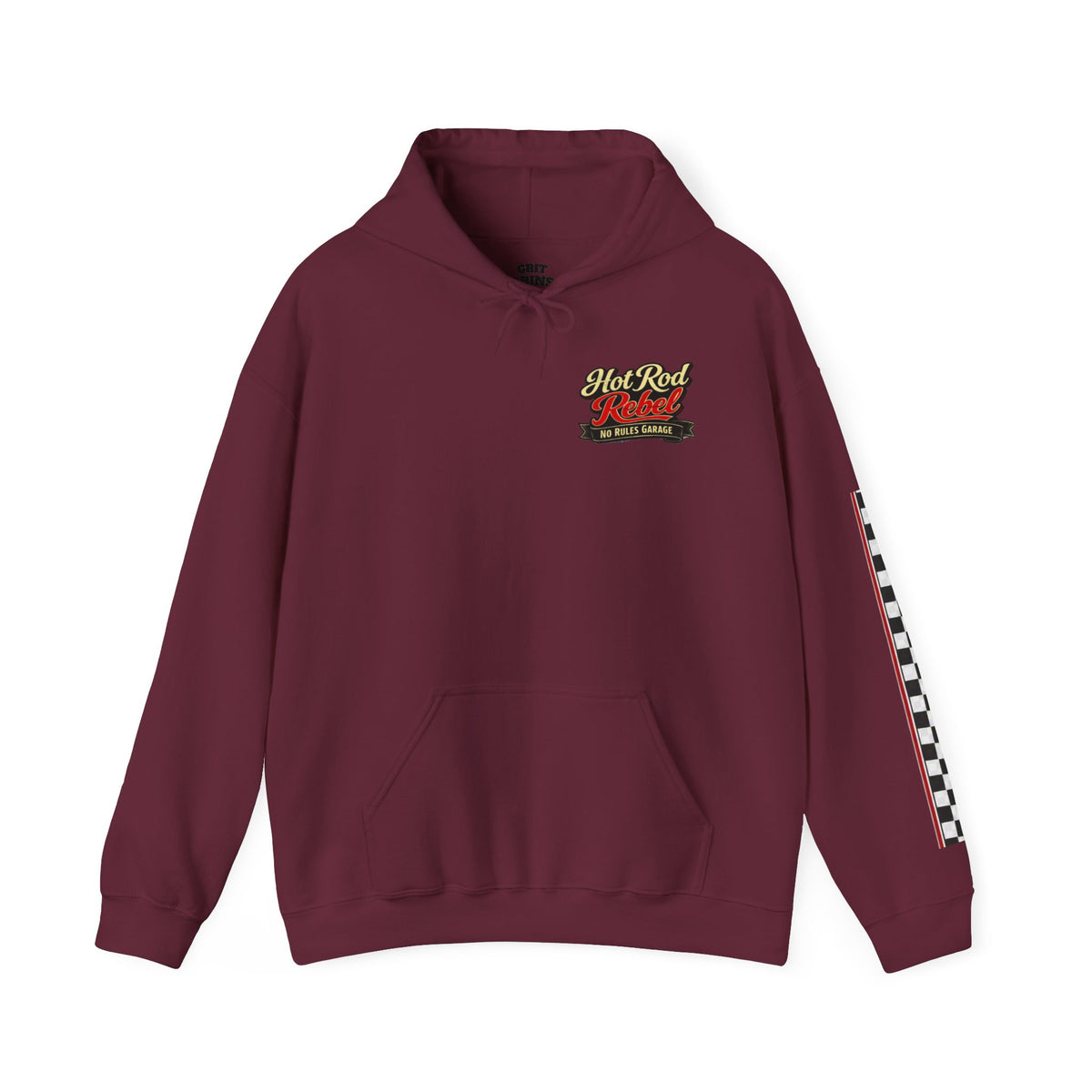 Hot Rod Hoodie — "Hot Rod Fuel" Vintage Car Racing Pullover