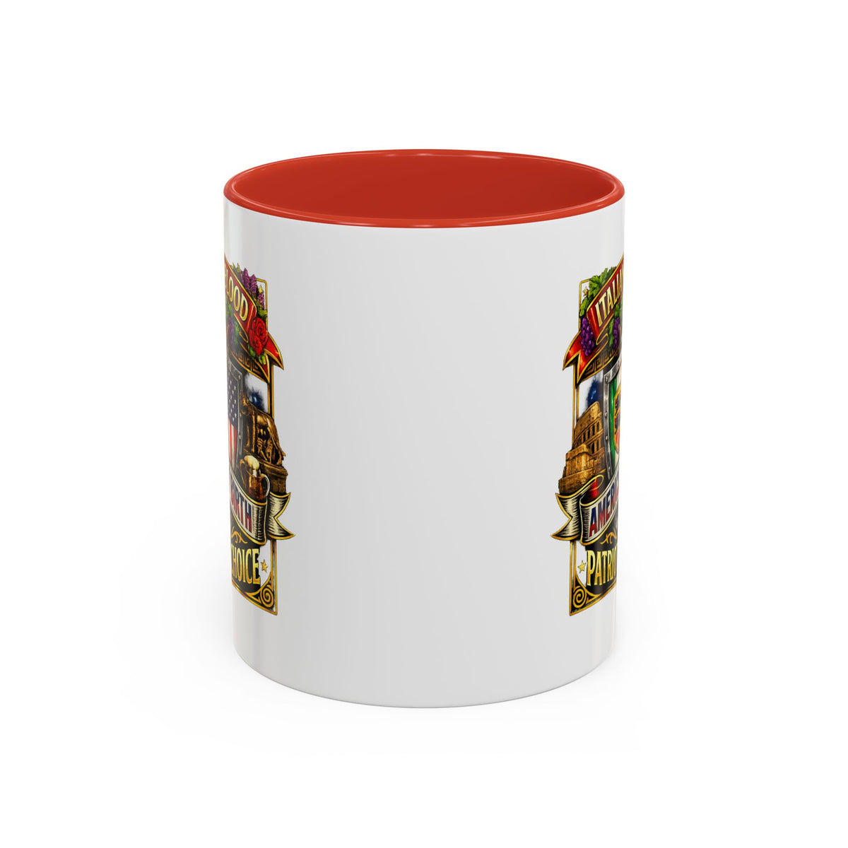 Italian by Blood American by Birth "Patriot by Choice" Accent Coffee Mug (11/15oz)
