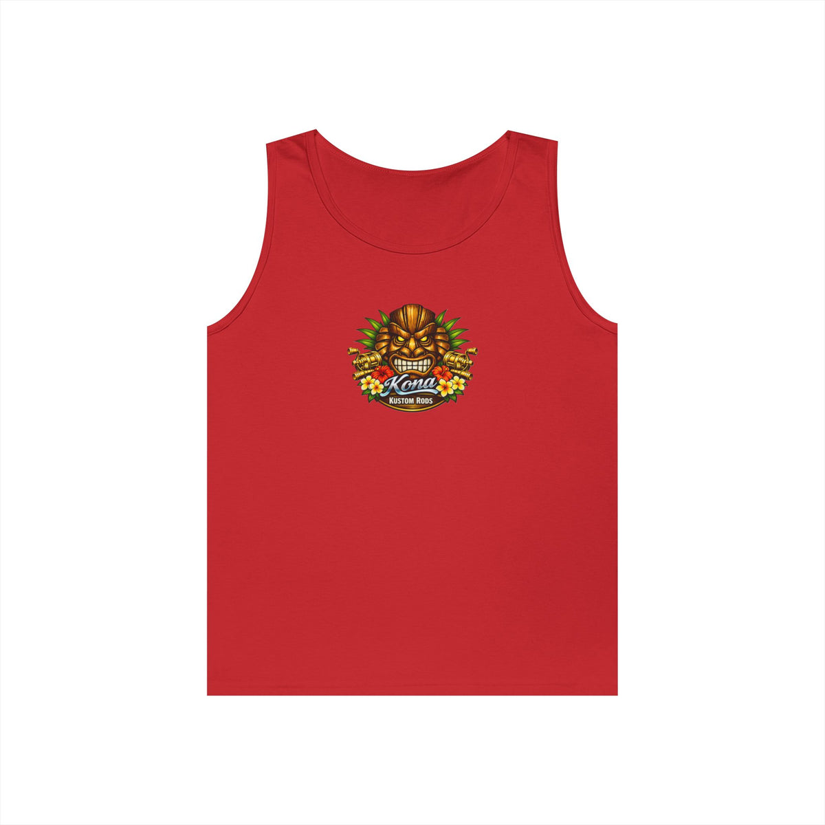 Kona Kustom Rods Tank Top — 'Yellowtail Tami' Retro Beach Graphic