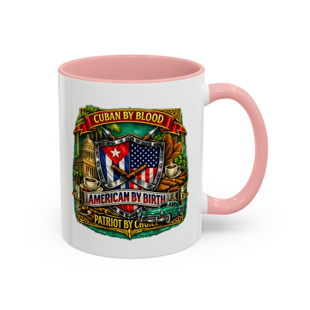 Cuban/American Pride - Cuban by Blood, American by Birth Accent Coffee Mug (11/15oz)