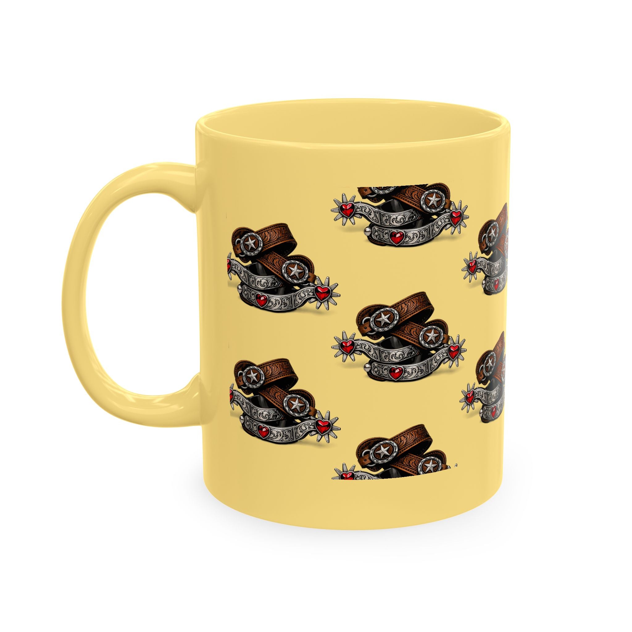 Cowgirl Spur Designed Ceramic Mug — Coffee Cup 11oz