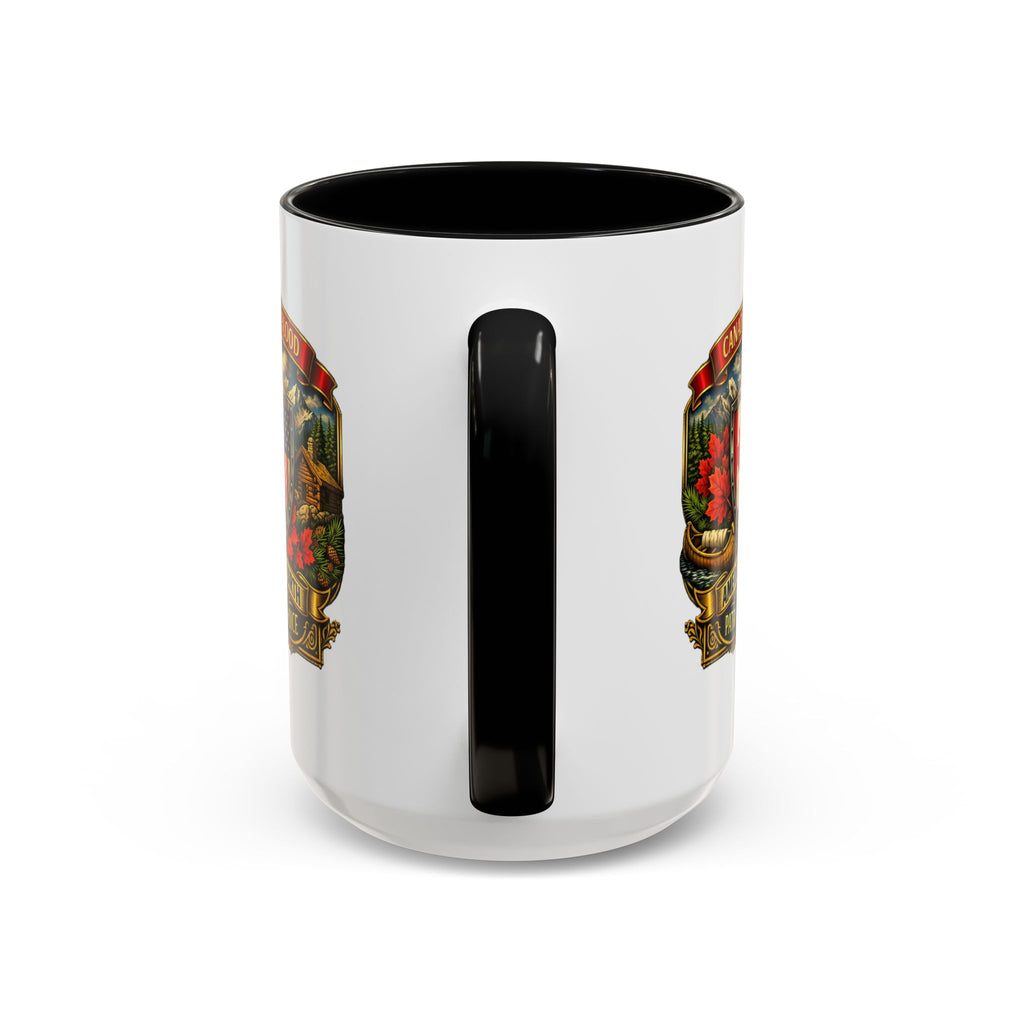Canadian/American Pride Coat of Arms Accent Coffee Mug (11/15oz)