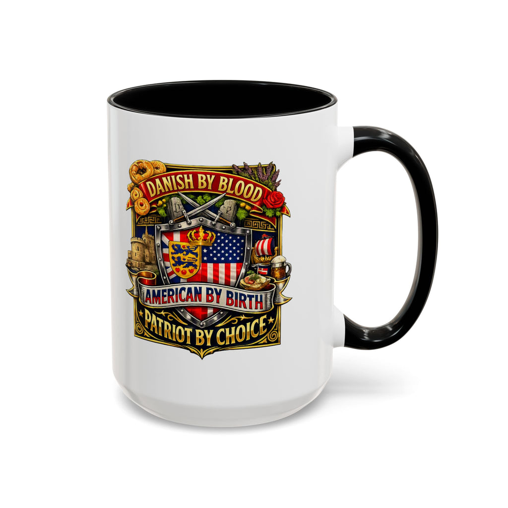 Danish/American Pride Danish by Blood, American by Birth Accent Coffee Mug (11/15oz)