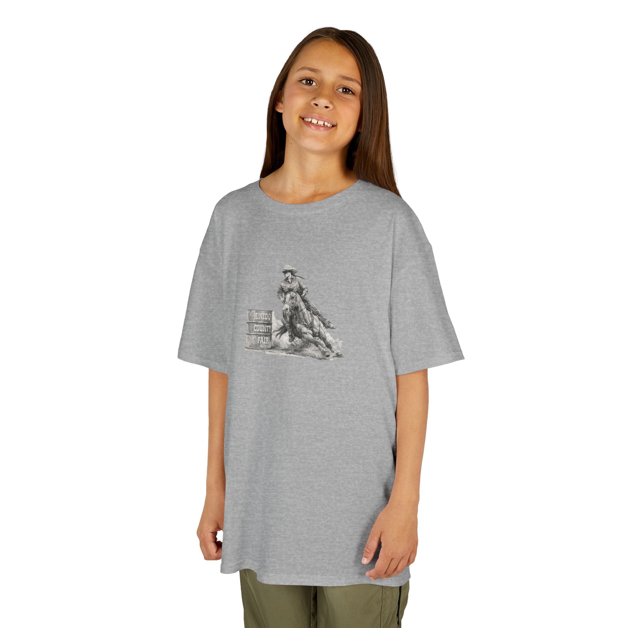 Kids T-Shirt — 'Always Keep Your Eye On the Next Barrel' Cowgirl Graphic