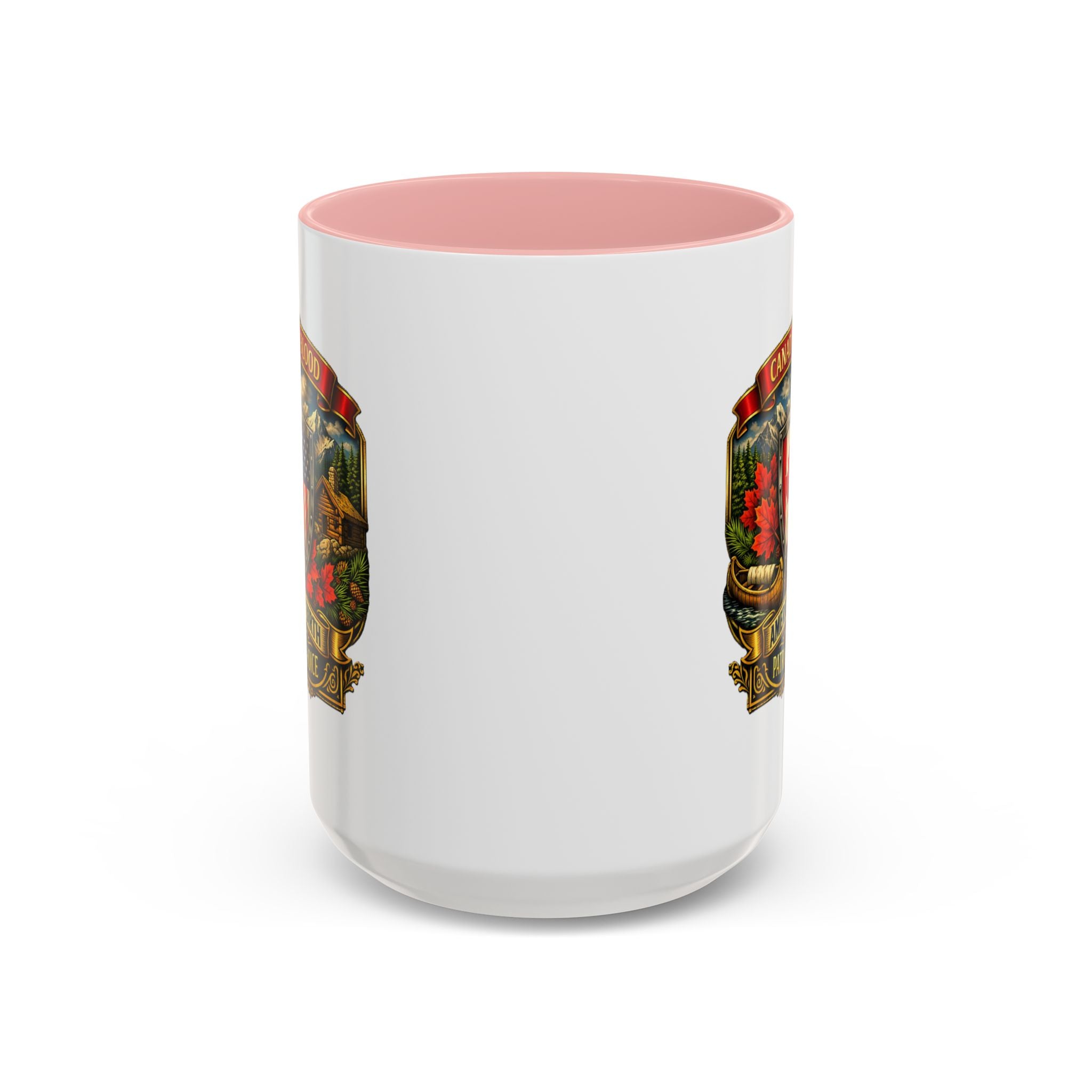 Canadian/American Pride Coat of Arms Accent Coffee Mug (11/15oz)