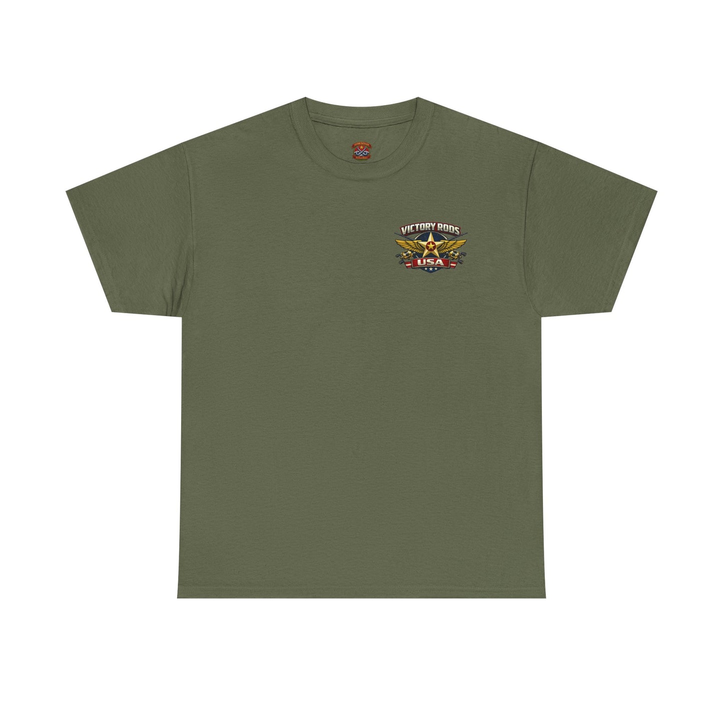 Vintage Pinup Fishing T-Shirt — “Victory Rods” Calico Carol Graphic Tee