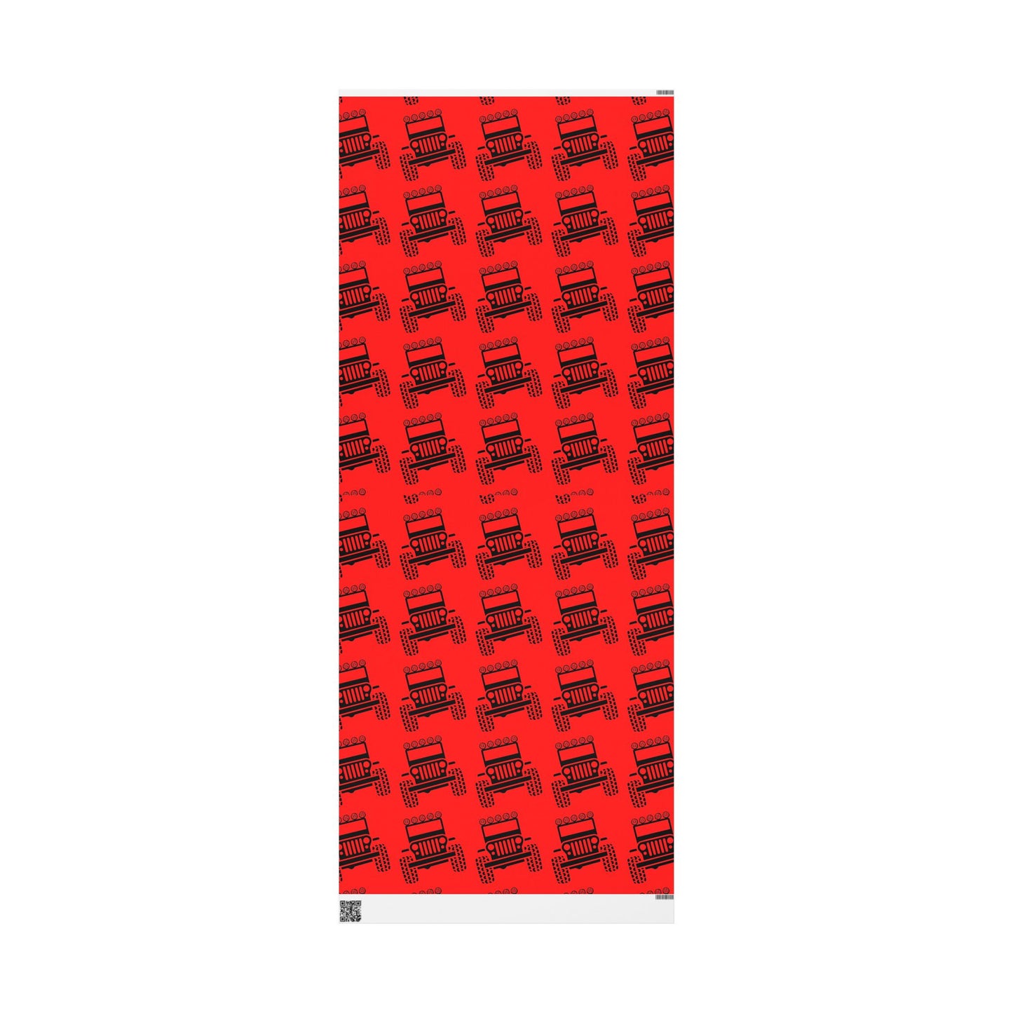 4X4 Off-Road Wrapping Paper Roll — Red Holiday Pattern for the Jeep lover.