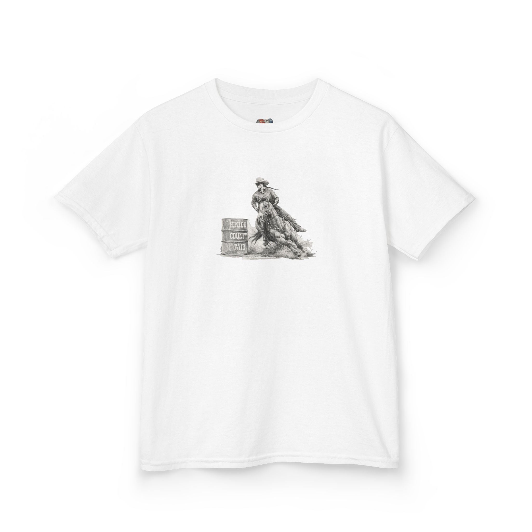 Kids T-Shirt — 'Always Keep Your Eye On the Next Barrel' Cowgirl Graphic