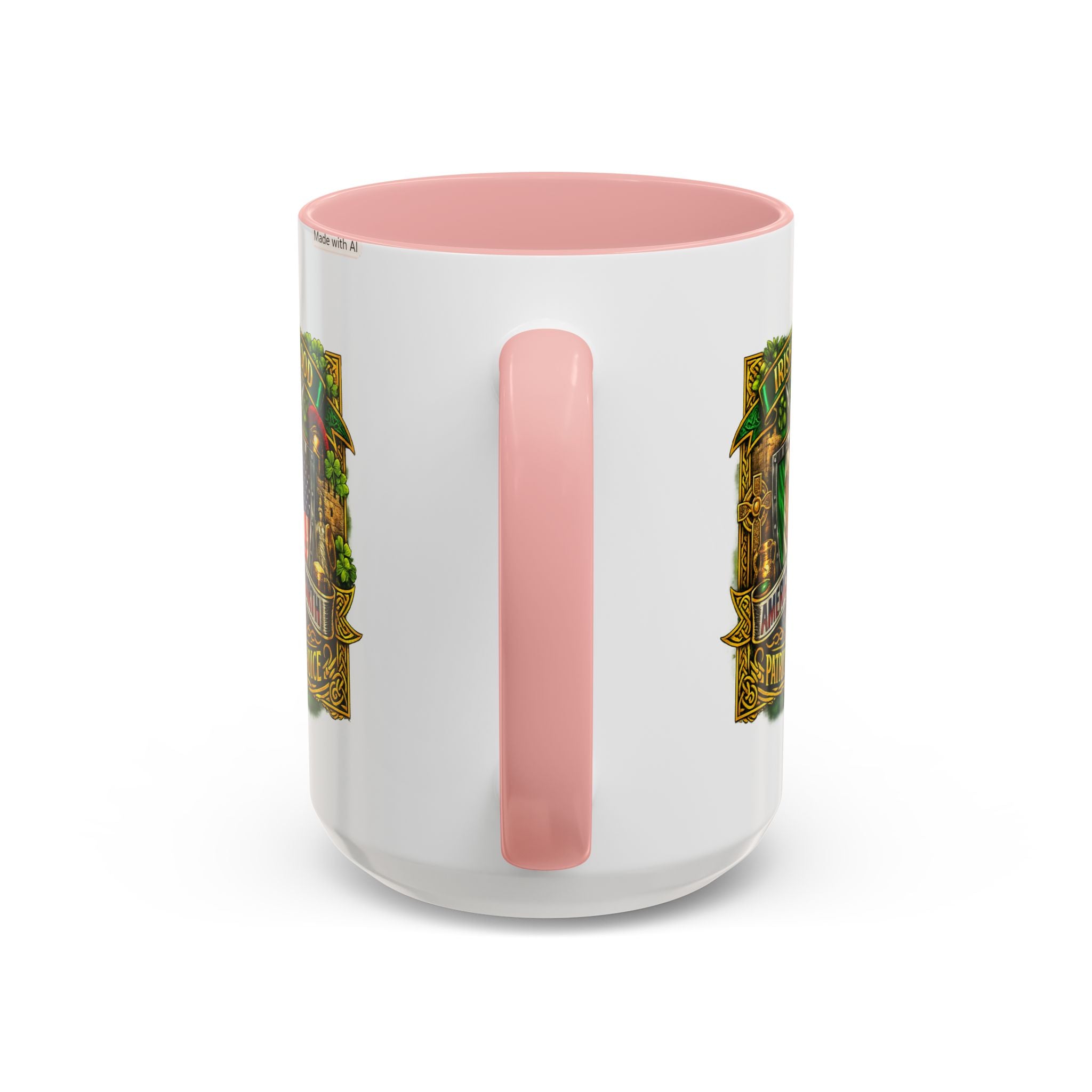 Irish Pride Coffee Mug — "Irish by Blood, American by Birth, Patriot by Choice" Patriotic Ceramic Mug