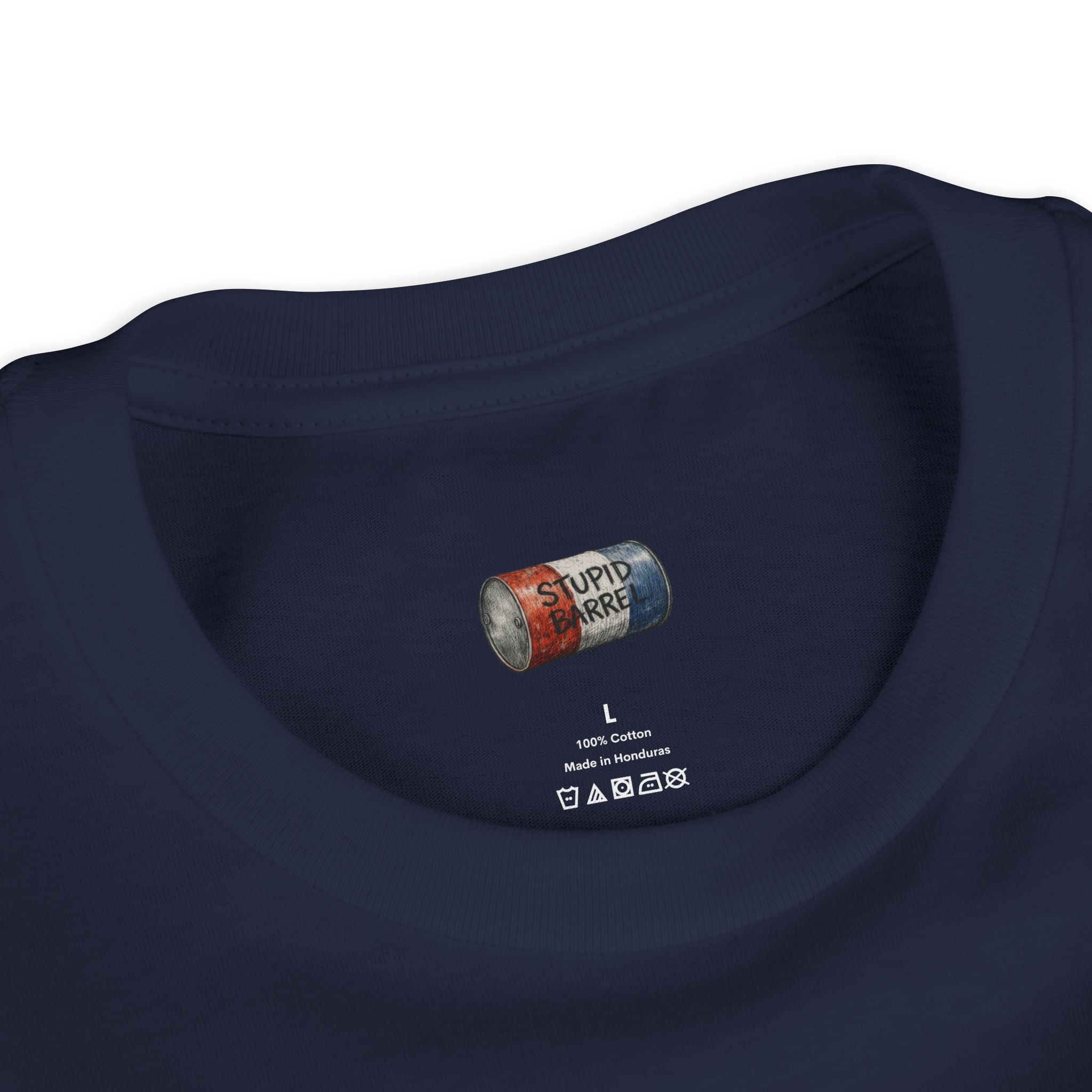 Youth Tee — Rodeo Cowgirl with Patriotic Barrel Graphic