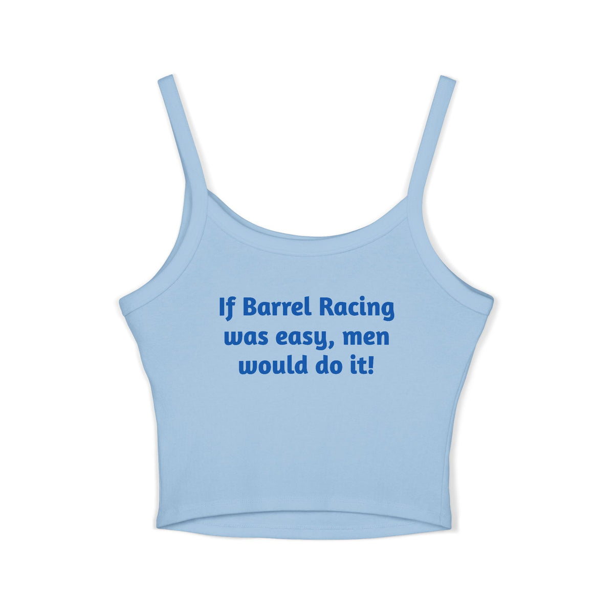Stupid Barrel Graphic Cropped Tank — Women’s Spaghetti Strap Crop Top
