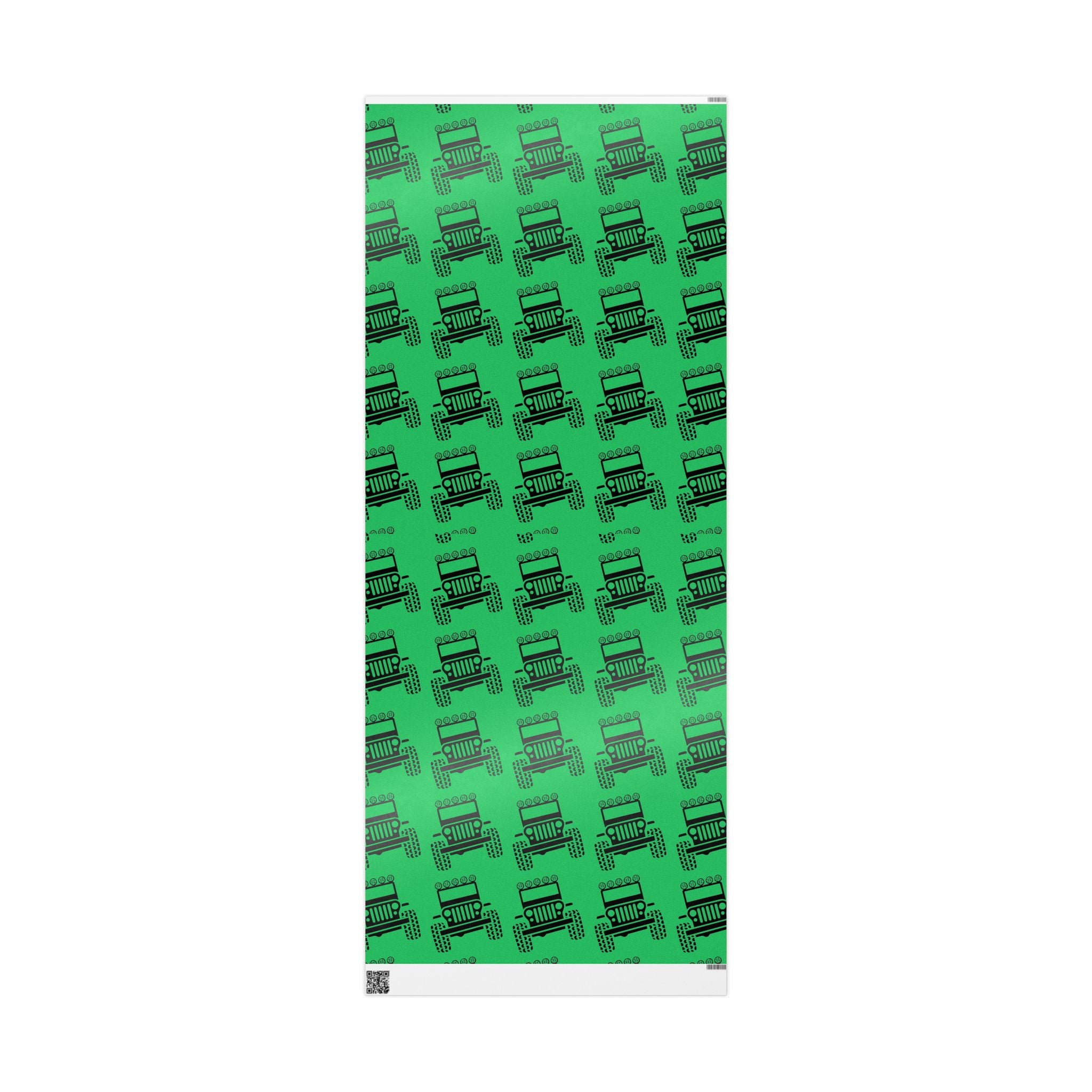 Green 4X4 offroad Pattern Wrapping Paper — Succulent-Themed Gift Wrap for Jeep Lovers