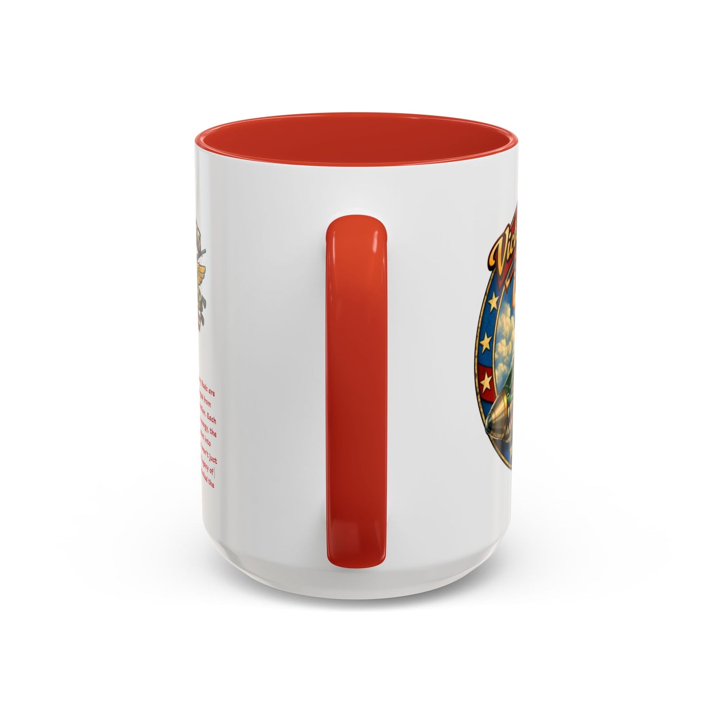Victory Rods Sportfisherman's WWII Nose Art Pin-Up Illustration Mug | Ceramic Coffee Cup