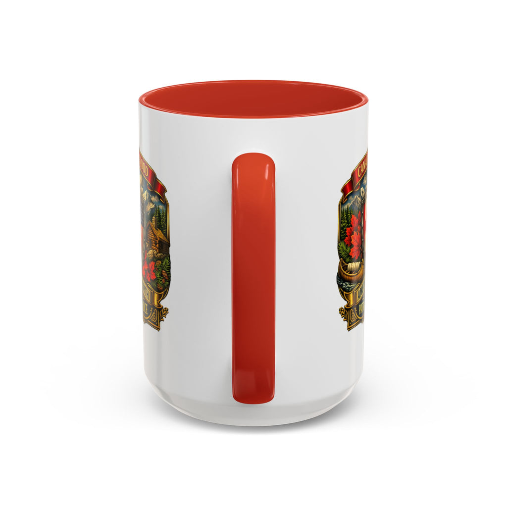 Canadian/American Pride Coat of Arms Accent Coffee Mug (11/15oz)