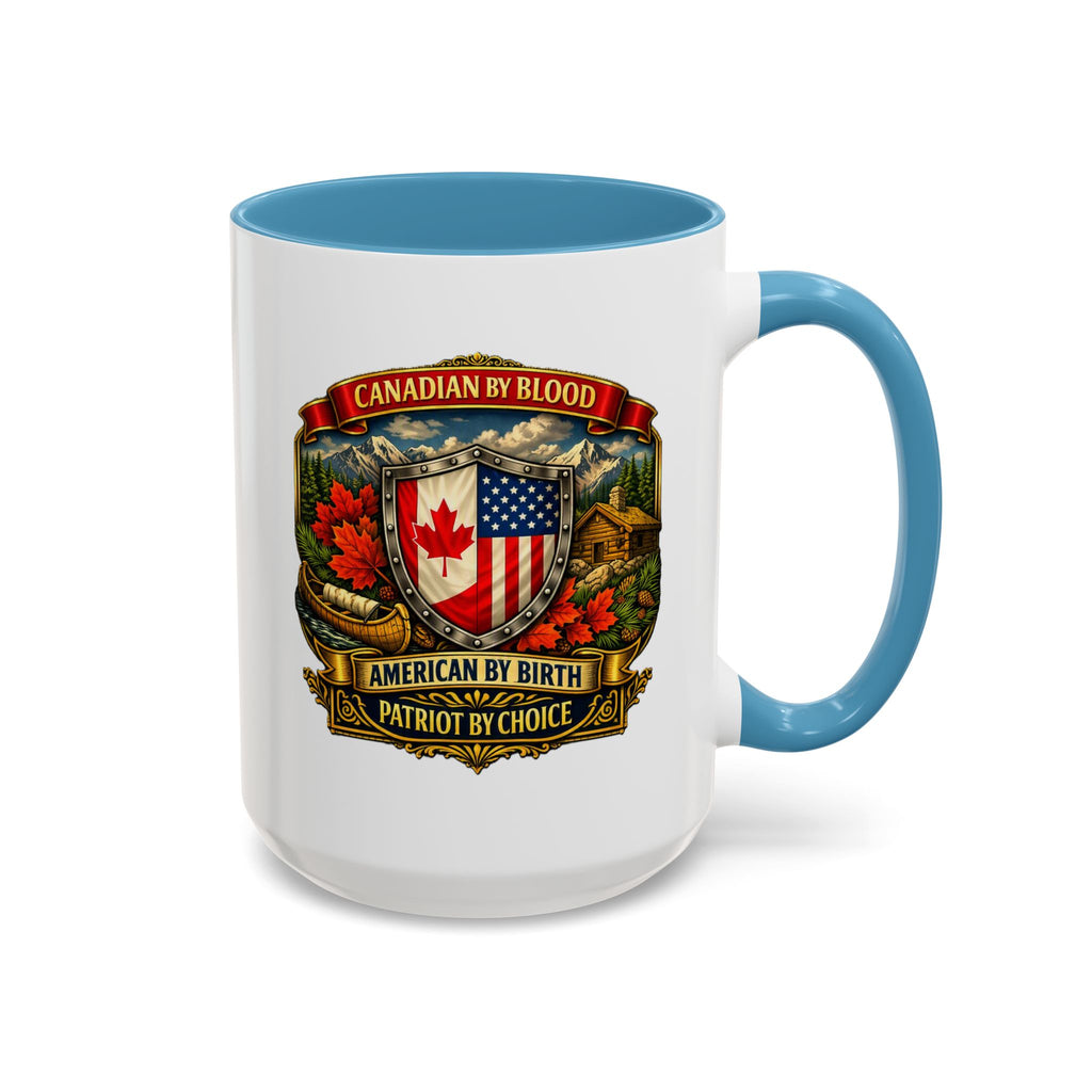 Canadian/American Pride Coat of Arms Accent Coffee Mug (11/15oz)