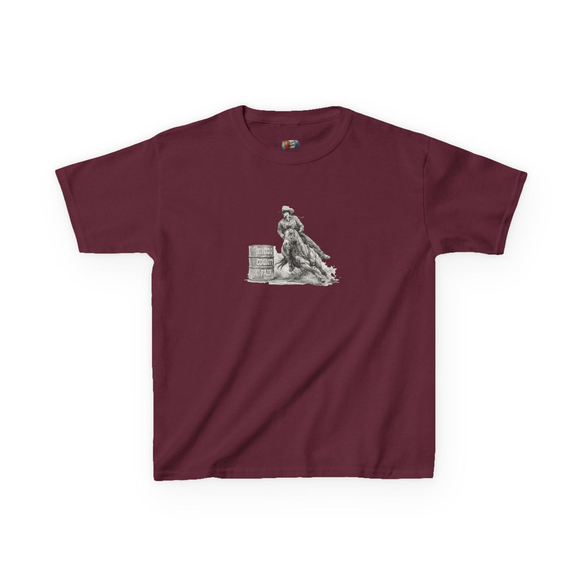 Kids T-Shirt — 'Always Keep Your Eye On the Next Barrel' Cowgirl Graphic