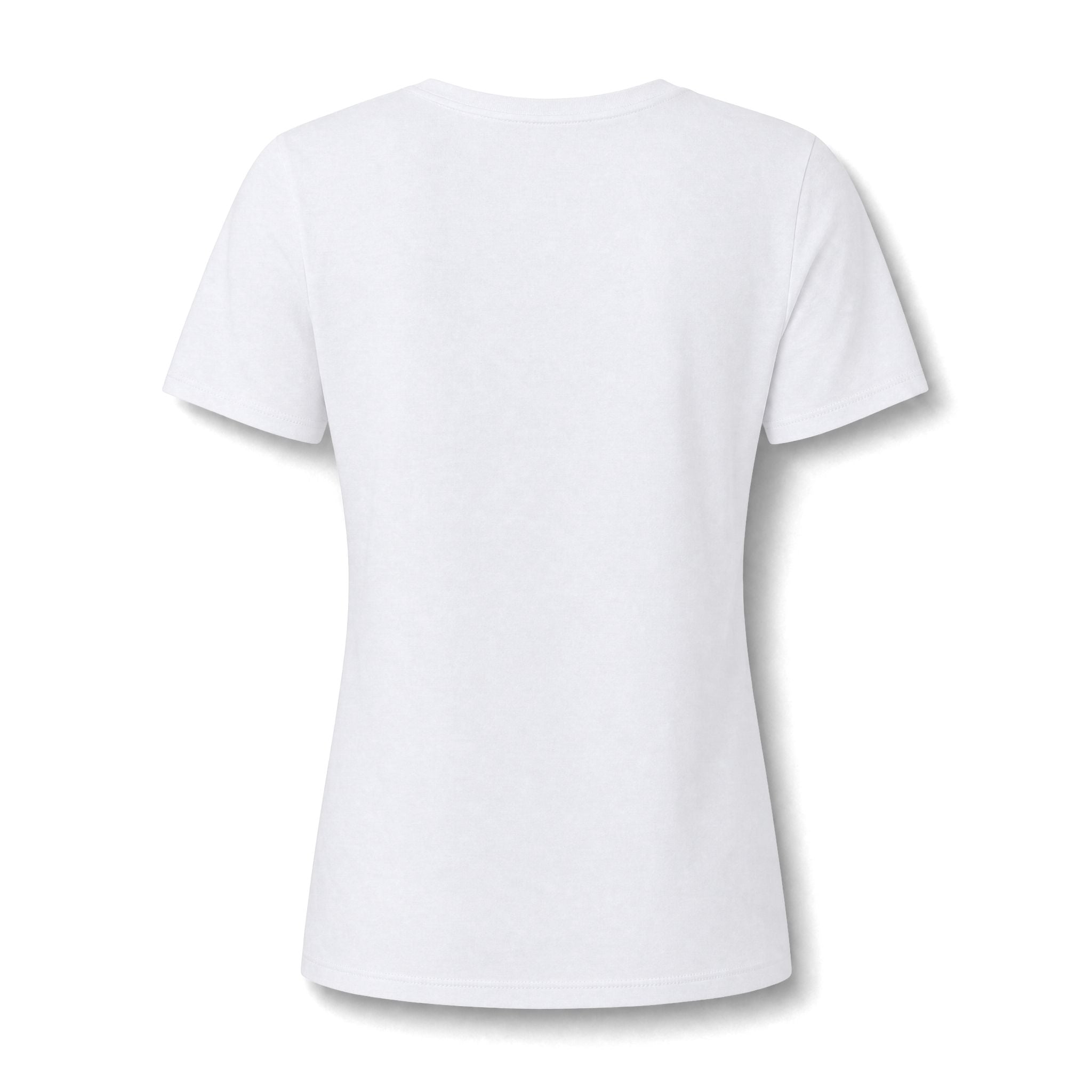 Women's V-Neck Tee — Floral Turquoise Bull Skull Graphic