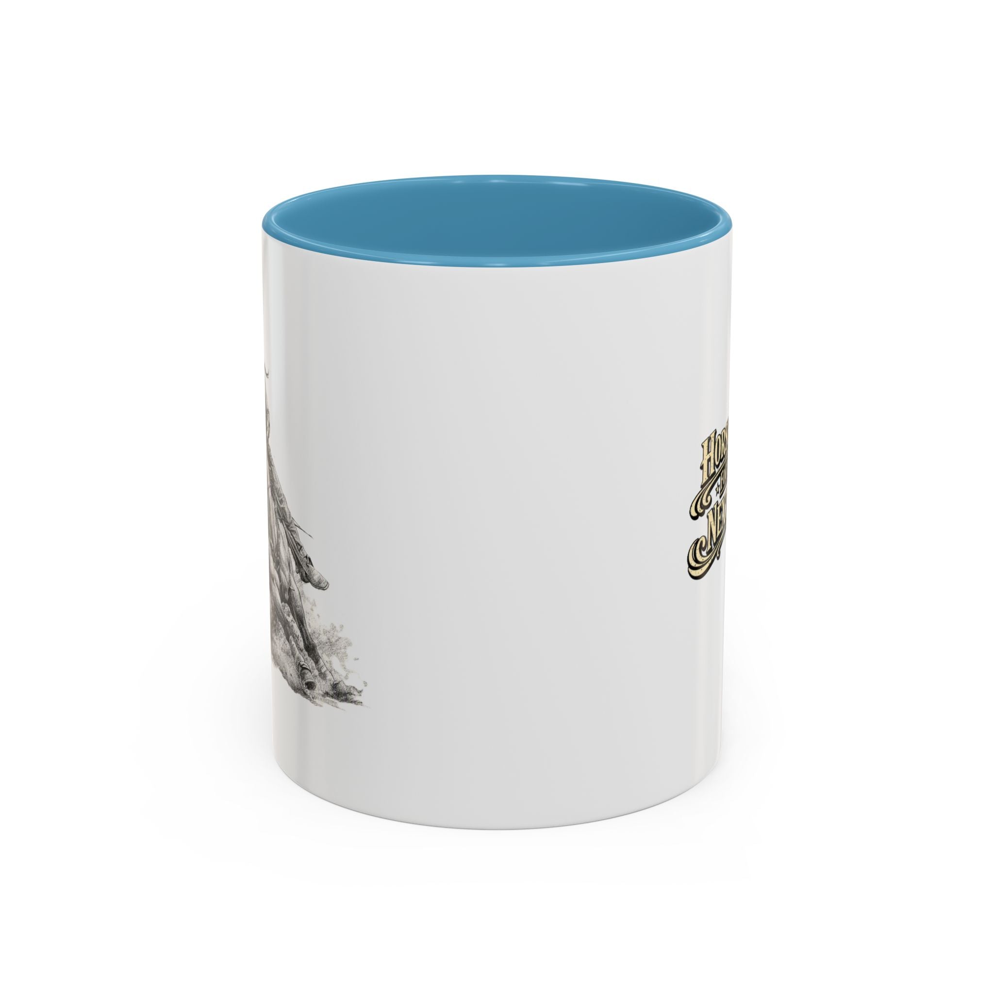 Barrel Racing Coffee Mug — "Horse and Rider Focused on the Next Barrel"