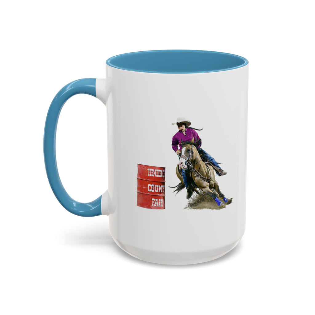 Barrel Racing Dreams Coffee Mug — "Small Town Girl, Big Buckle Dreams" Accent Mug