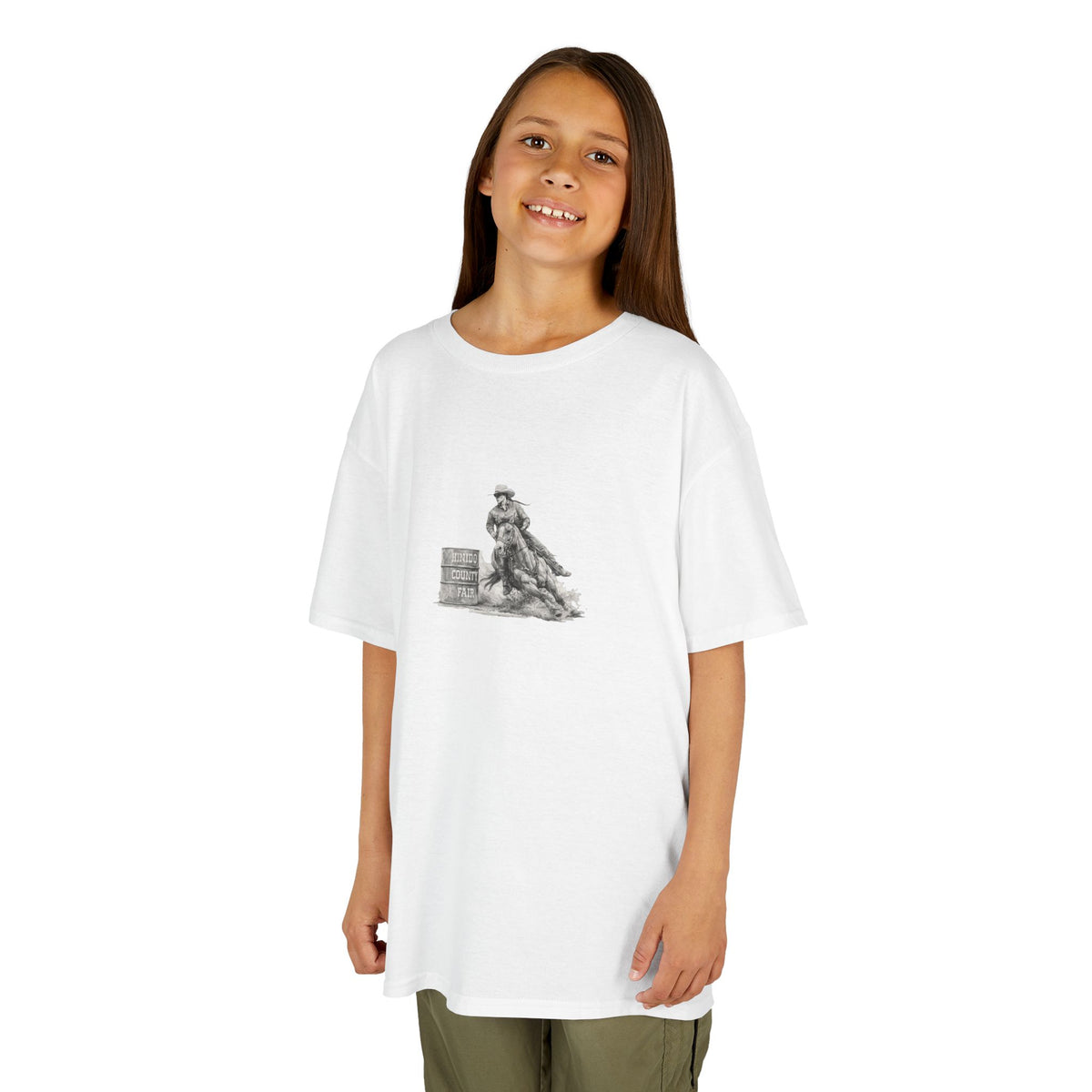 Kids T-Shirt — 'Always Keep Your Eye On the Next Barrel' Cowgirl Graphic