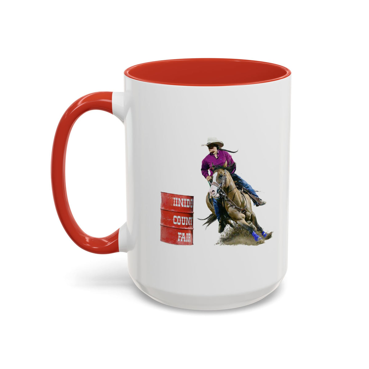 Barrel Racing Dreams Coffee Mug — "Small Town Girl, Big Buckle Dreams" Accent Mug
