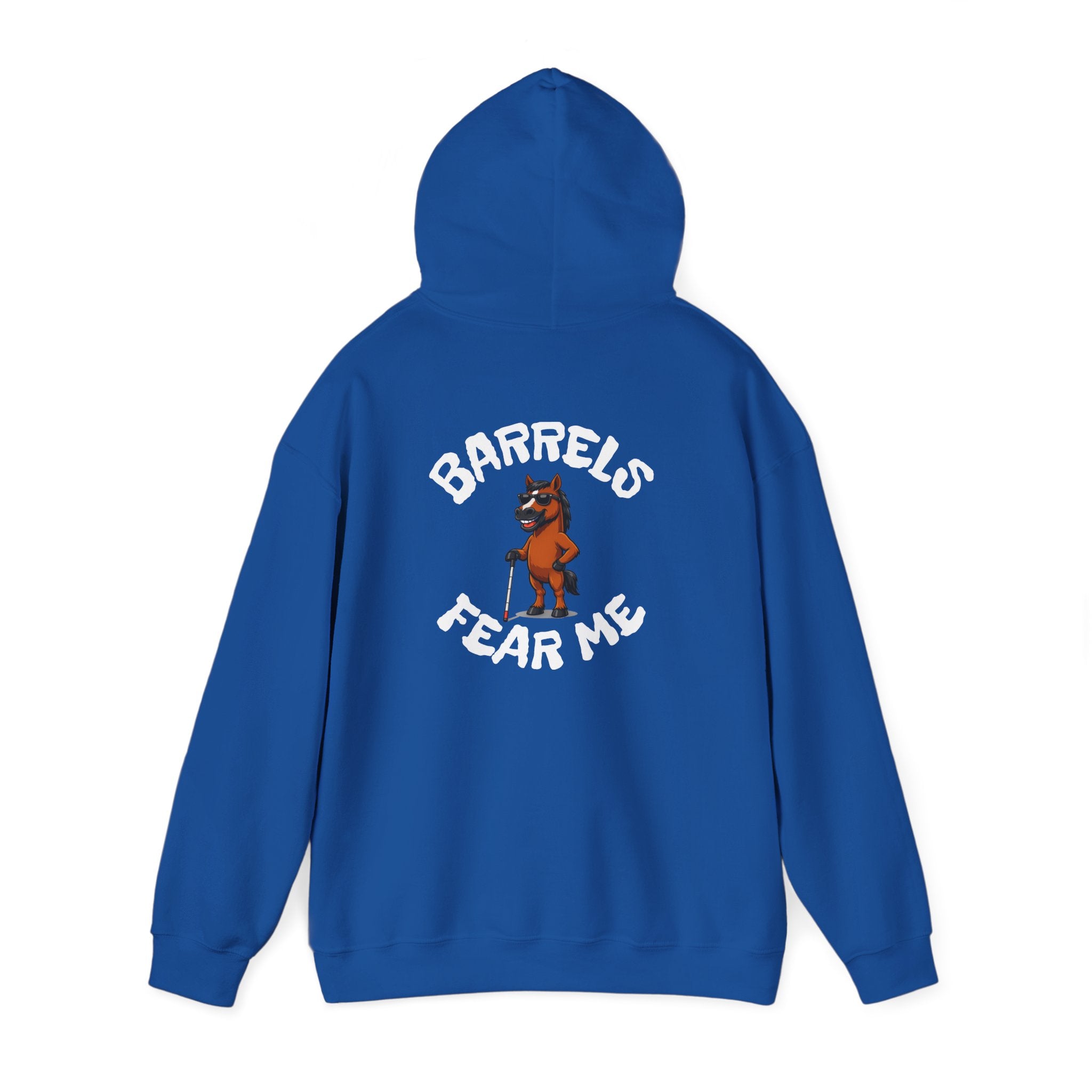Fear Me Barrel Horse Hoodie — 'Barrels Fear Me' Graphic Hirse Hoody