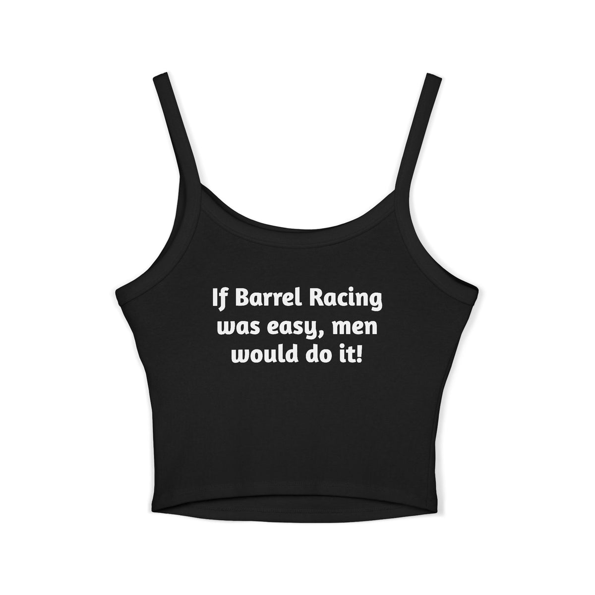 Stupid Barrel Graphic Cropped Tank — Women’s Spaghetti Strap Crop Top