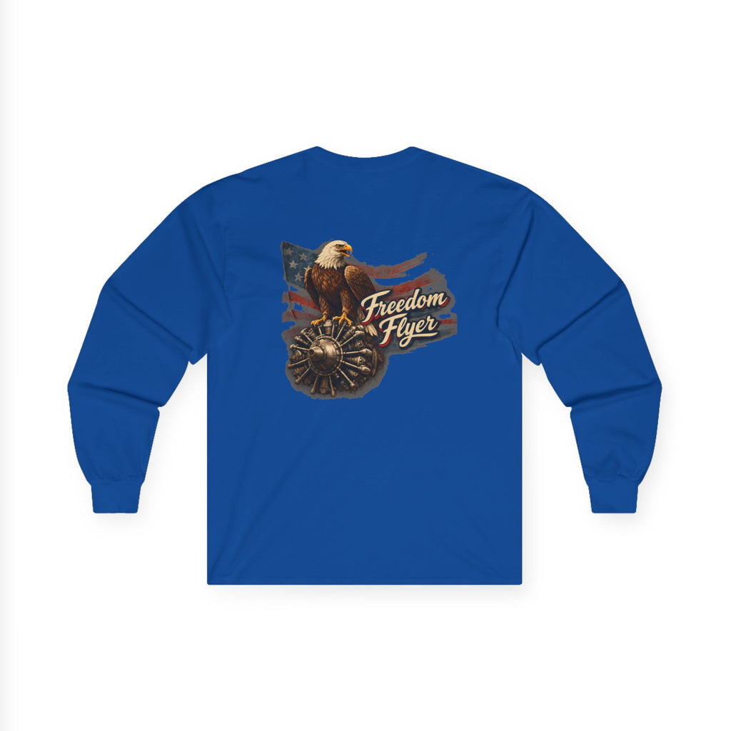 Long Sleeve Tee — Freedom Flyer Eagle & Propeller Graphic