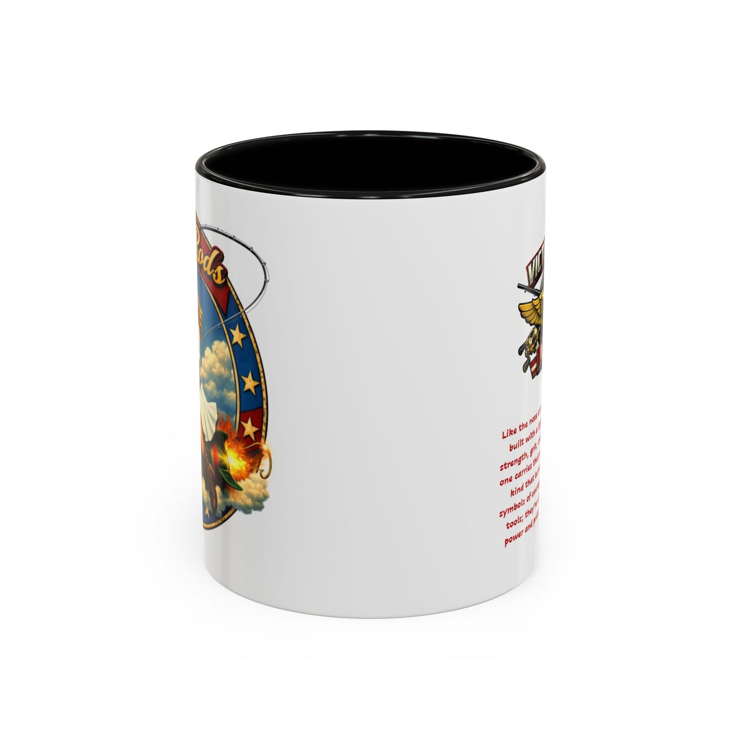 Victory Rods Sportfisherman's WWII Nose Art Pin-Up Illustration Mug | Ceramic Coffee Cup