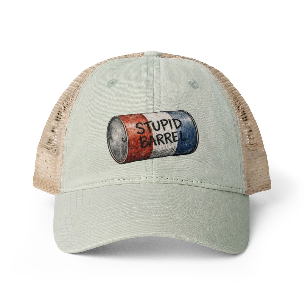 Women's "Stupid Barrel" Washed Mesh-Back Cap - One Size fits All