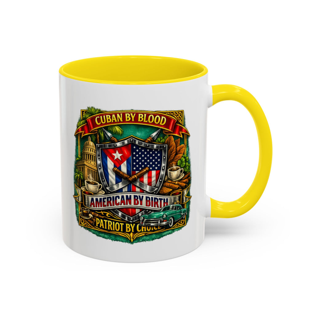 Cuban/American Pride - Cuban by Blood, American by Birth Accent Coffee Mug (11/15oz)
