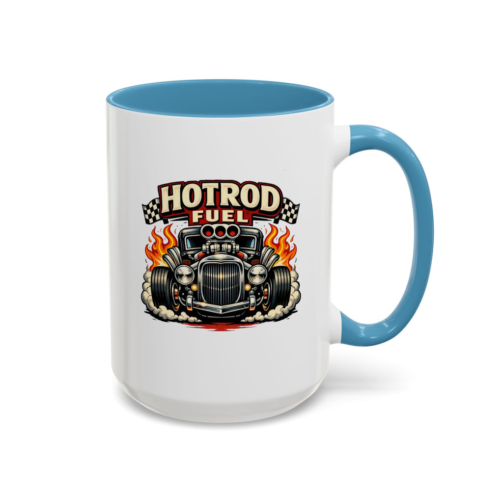 Hot Rod Fuel Coffee Mug — Vintage Muscle Car Racing Accent Mug