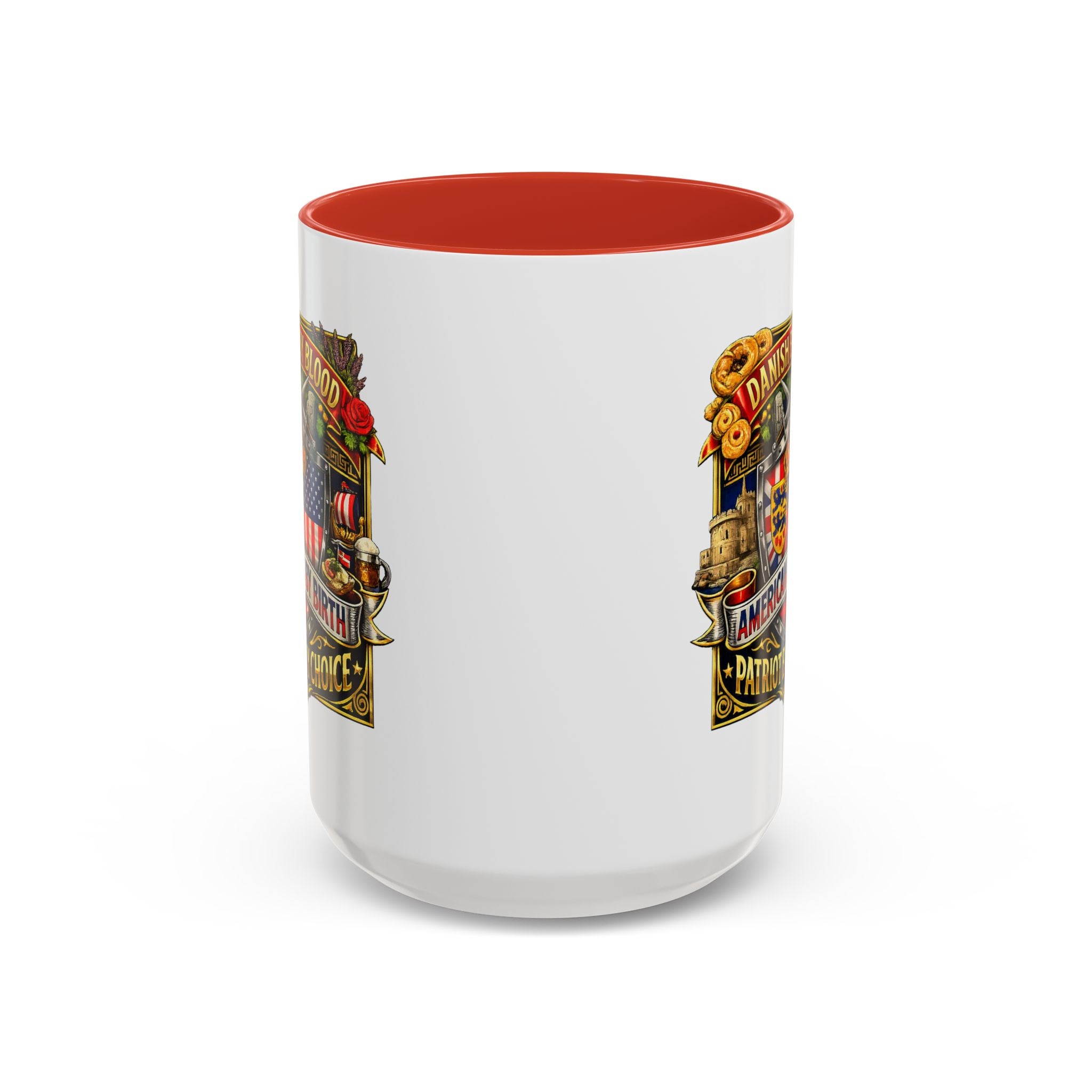 Danish/American Pride Danish by Blood, American by Birth Accent Coffee Mug (11/15oz)