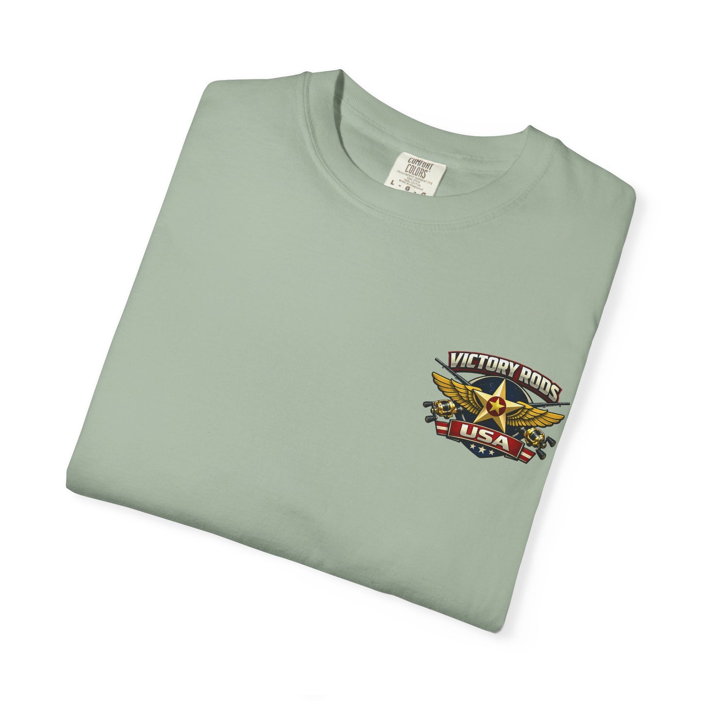 Victory Rods "Dorado Doris" Fishing T-Shirt — Retro Pinup Angler Tee