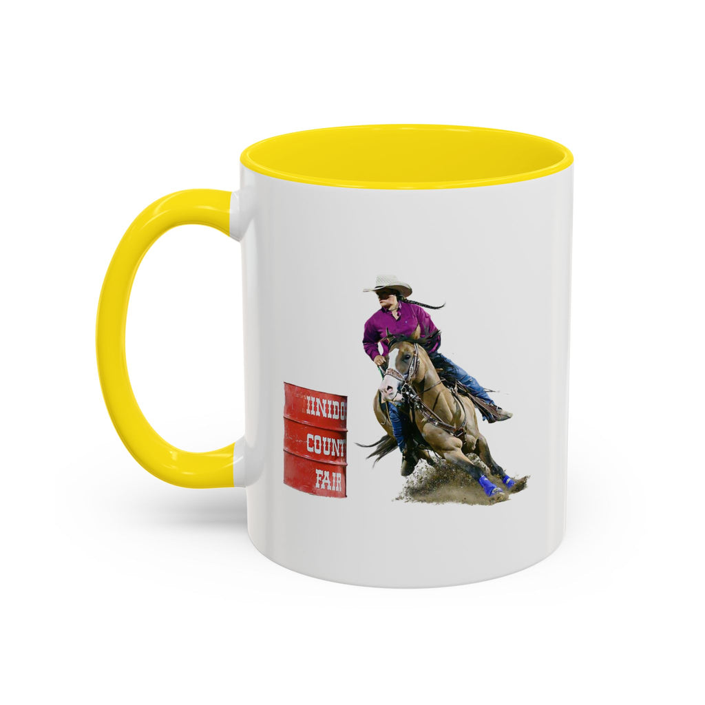 Barrel Racing Dreams Coffee Mug — "Small Town Girl, Big Buckle Dreams" Accent Mug