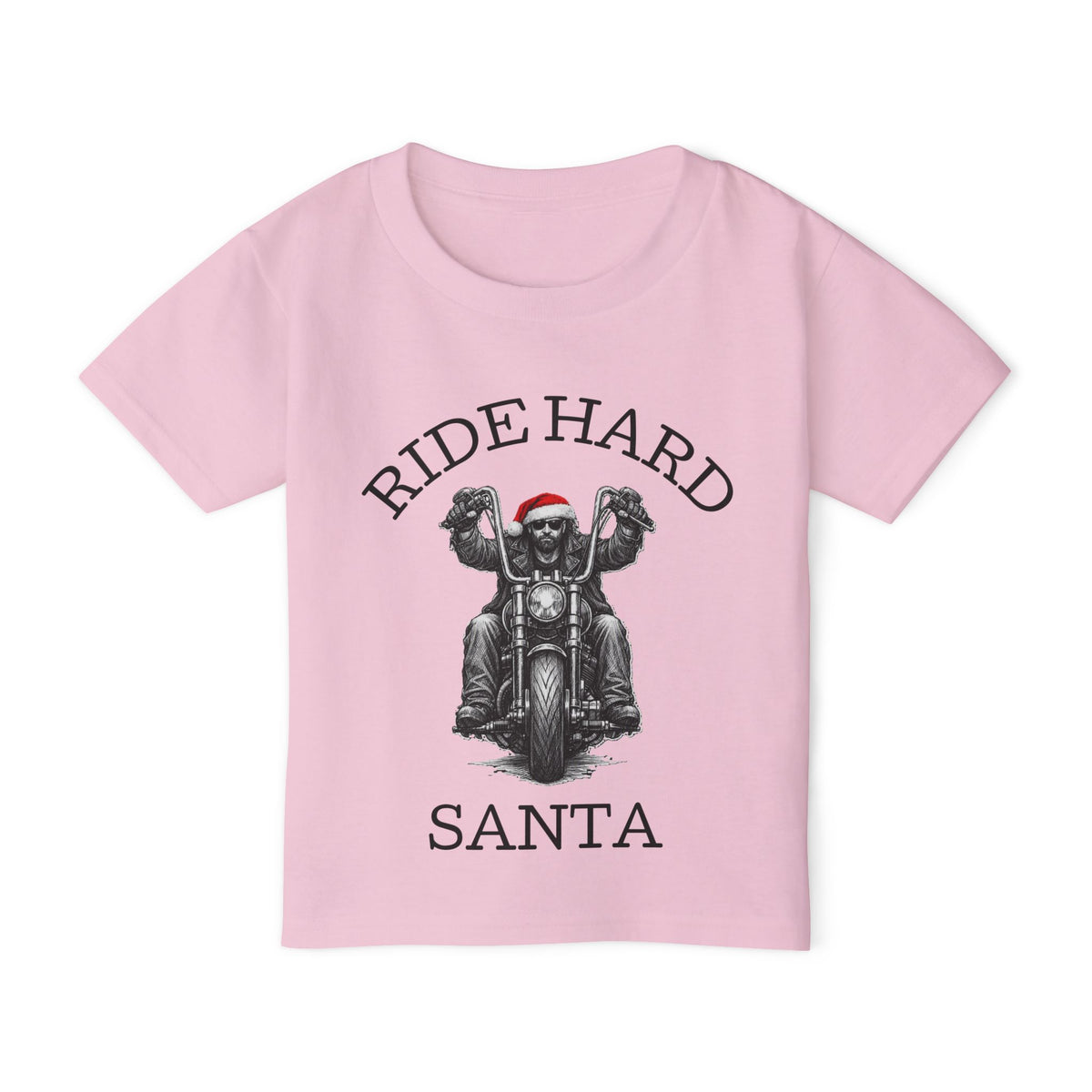 Toddler T‑Shirt — Ride Hard Santa Motorcycle Christmas Tee