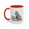 Barrel Racing Coffee Mug — "Horse and Rider Focused on the Next Barrel"