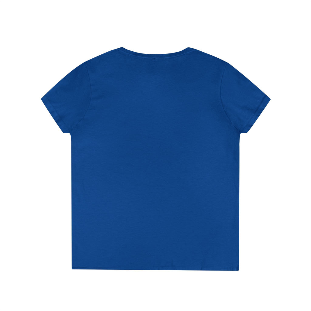 Floral Bull Skull V-Neck Tee