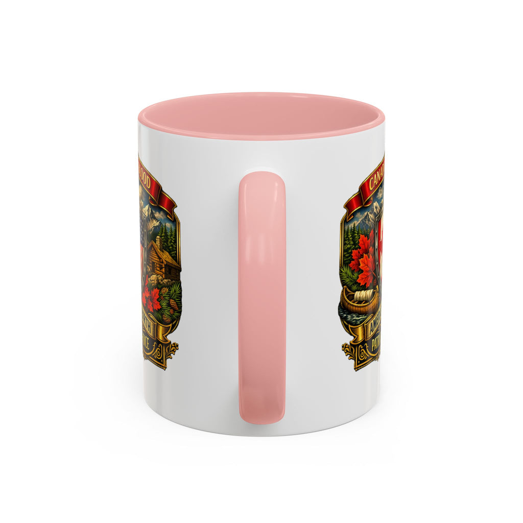 Canadian/American Pride Coat of Arms Accent Coffee Mug (11/15oz)