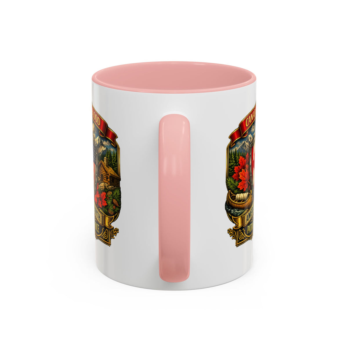 Canadian/American Pride Coat of Arms Accent Coffee Mug (11/15oz)
