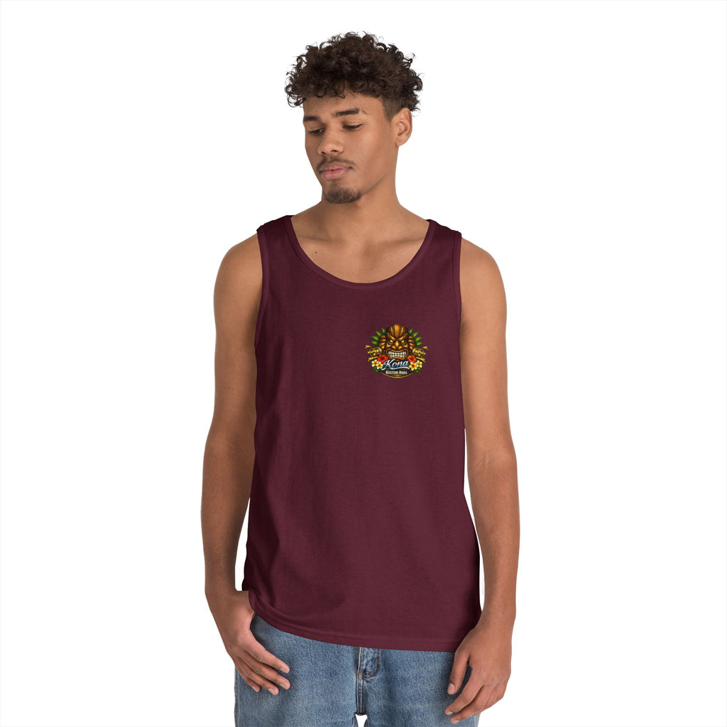 Kona Rods Vintage Pinup Beach Tank Top — 'Thresher Shark Anne' Retro WWII Nose Art