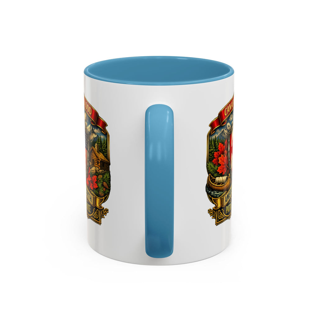 Canadian/American Pride Coat of Arms Accent Coffee Mug (11/15oz)