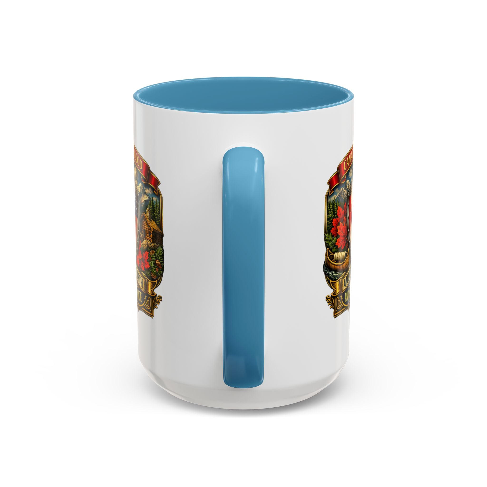 Canadian/American Pride Coat of Arms Accent Coffee Mug (11/15oz)
