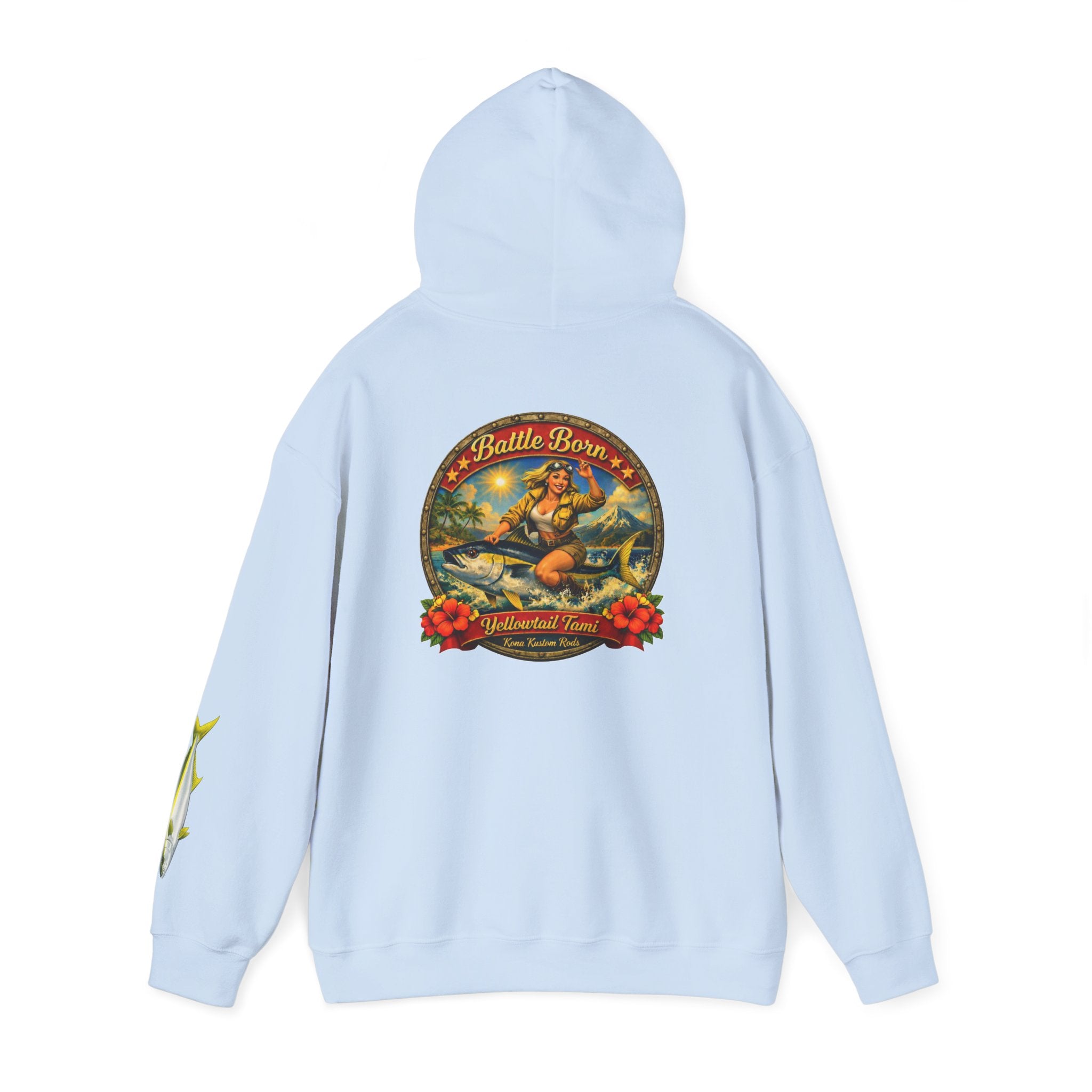 Kona Kustom Rods "Yellowtail" Hoodie — Kona Kustom Rods Pullover