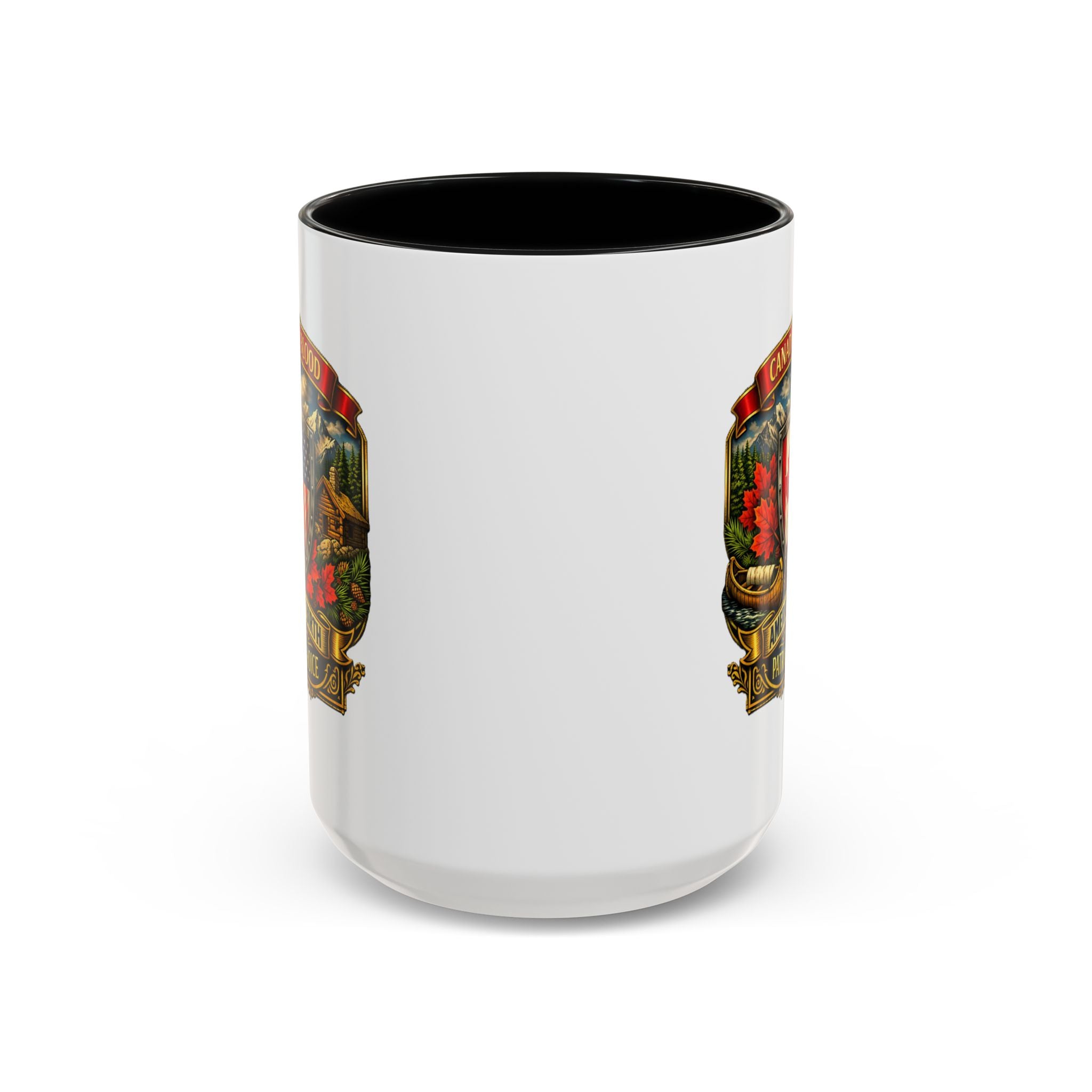 Canadian by Blood American by Birth Accent Coffee Mug — Patriot by Choice 11/15oz